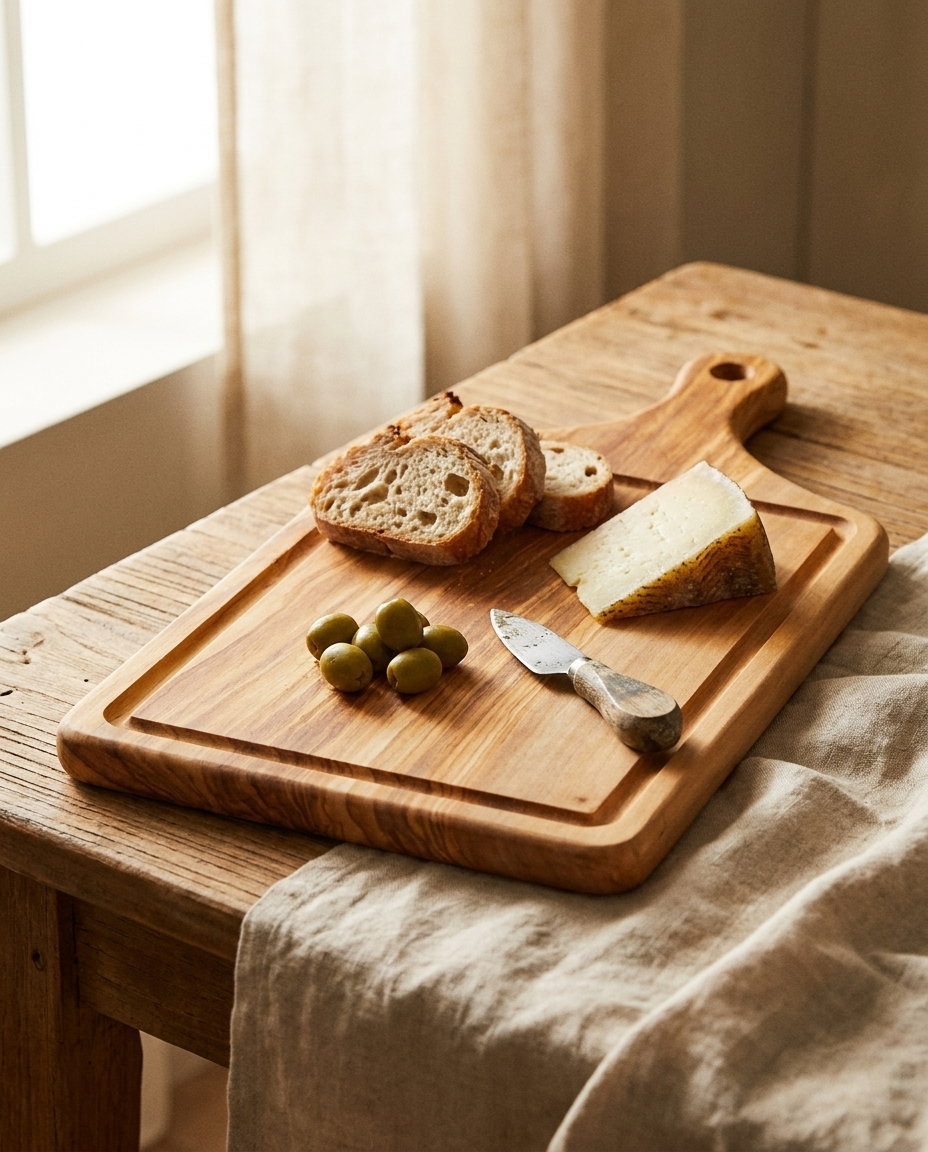 Rose's Oliwood Serving Board With Handle