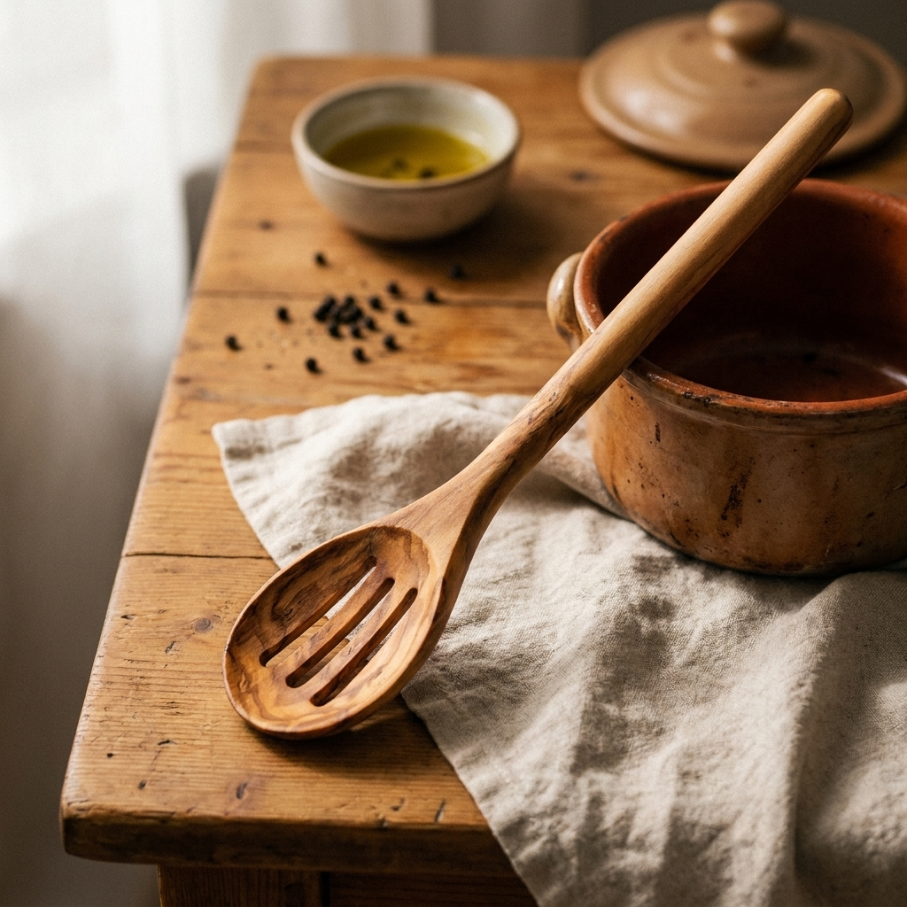 Rose's Olivewood Slotted Spoon