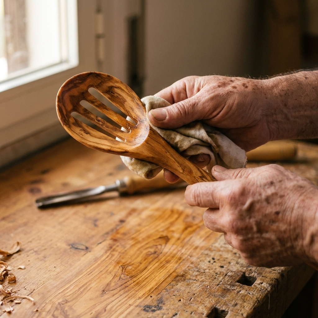 Rose's Olivewood Slotted Spoon