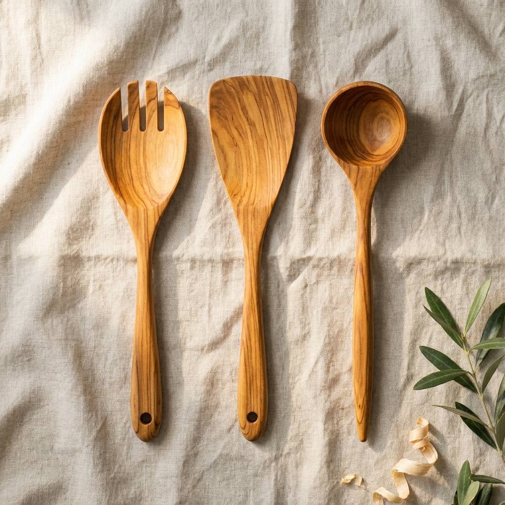 Rose's Olivewood 3-Piece Utensil Set