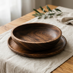 Rose's Olivewood Serving Pair | Plate & Dish