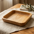 Rose's Olivewood Square Dish