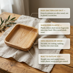 Rose's Olivewood Square Dish