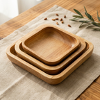 Rose's Olivewood Square Dish Set — 3 Sizes