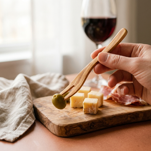 Rose's Olivewood Appetizer Fork