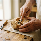 Rose's Olivewood Bowls & Plate Set — 4 Pieces