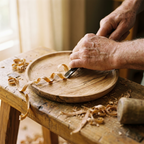 Rose's Olivewood Bowls & Plate Set — 4 Pieces