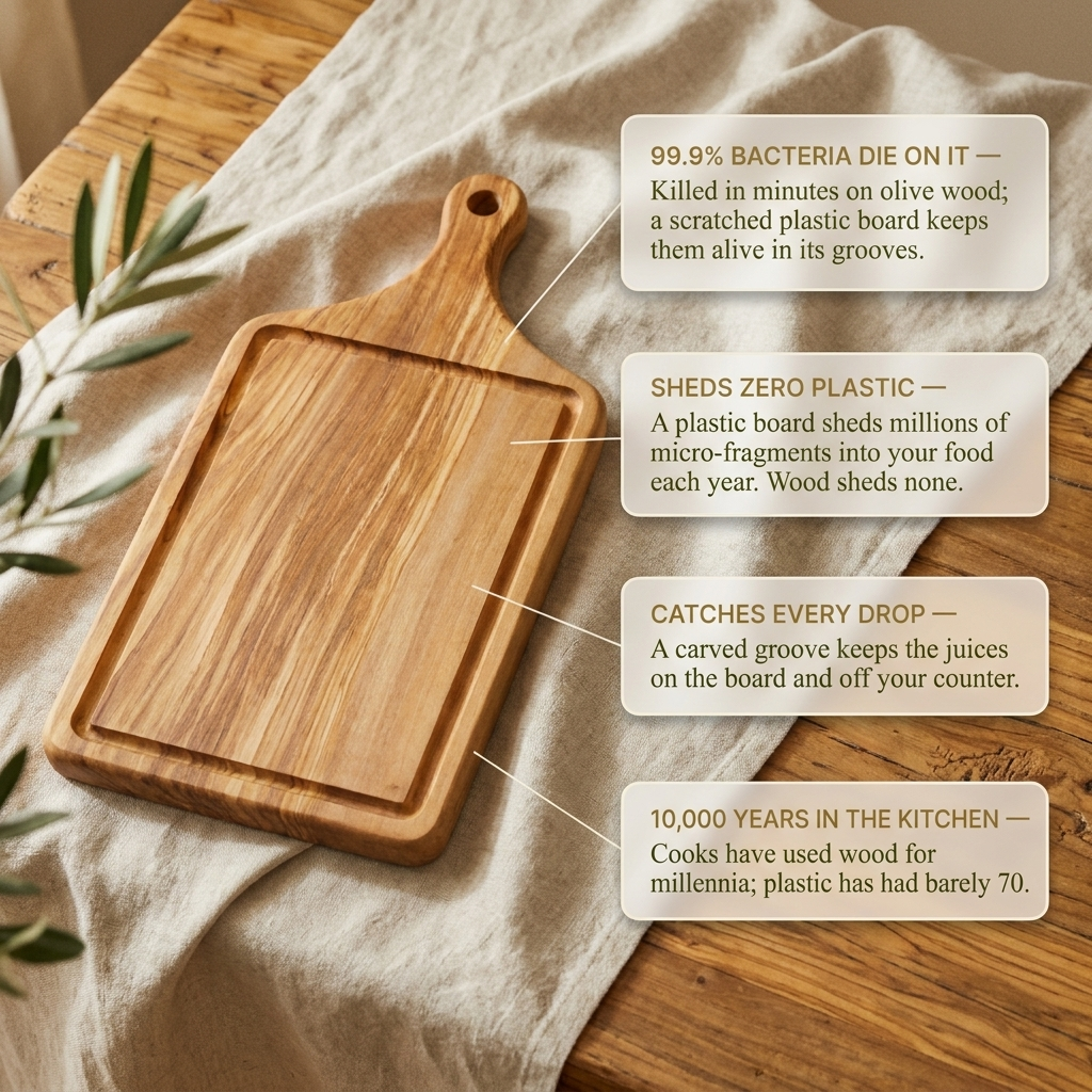 Rose's Oliwood Serving Board With Handle