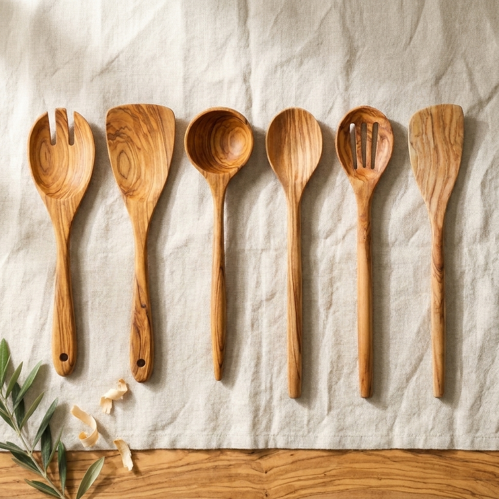 Rose's Olivewood Cooking Utensil Set — 6 Pieces